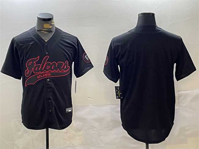 Mens Atlanta Falcons Blank Black With Patch Cool Base Stitched Baseball Jersey->atlanta falcons->NFL Jersey